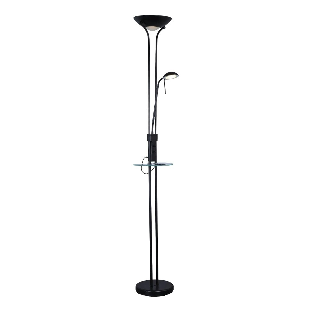 Myron USB LED Light Modern Floor Lamp Light Metal Shade - Black