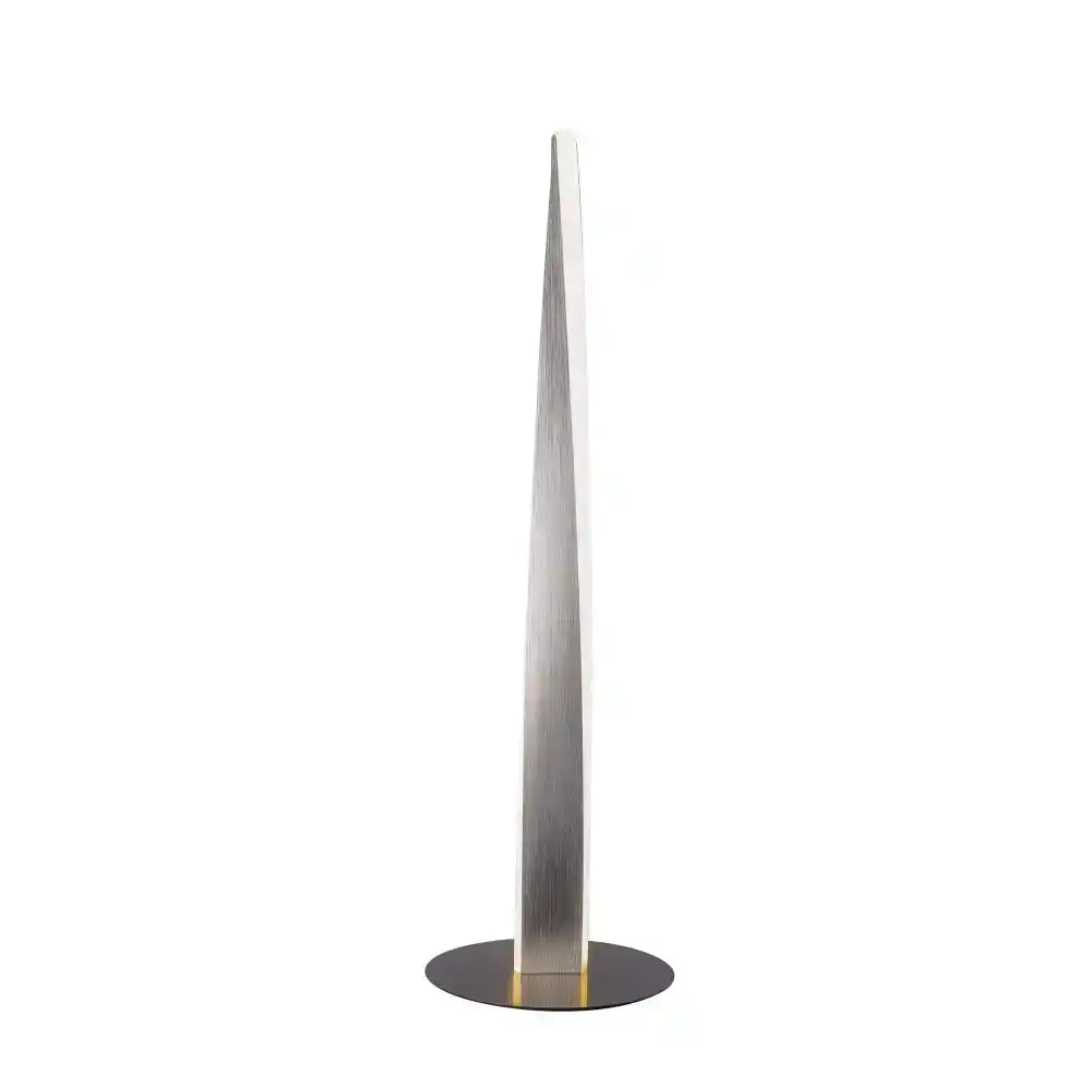 Jacqueline LED Modern Classic Twisted Table Lamp Light - Brushed Chrome