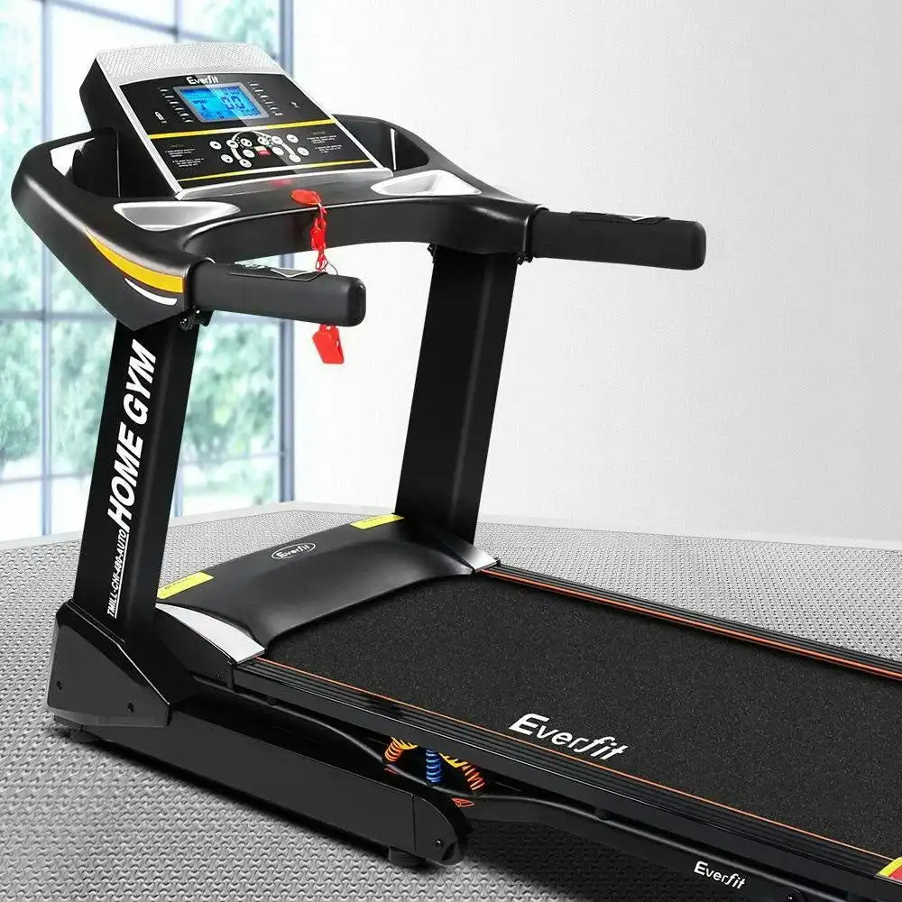 Electric Treadmill 48cm Incline Running Home Gym Fitness Machine Black