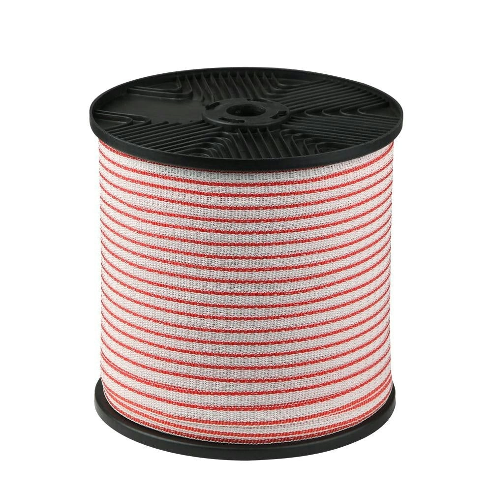 Electric Fence Wire 400M Tape Fencing Roll Energiser Poly Stainless Steel