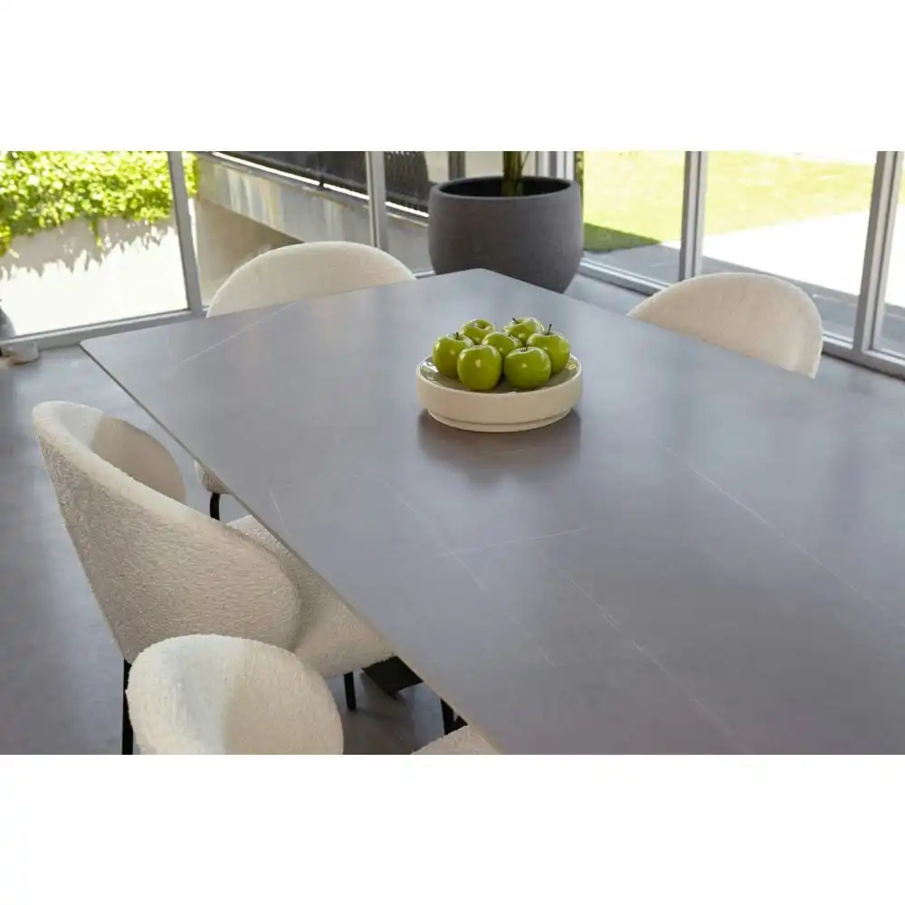 Marion Rectangular Modern Ceramic Kitchen Dining Table 180cm - Bulgarian Grey