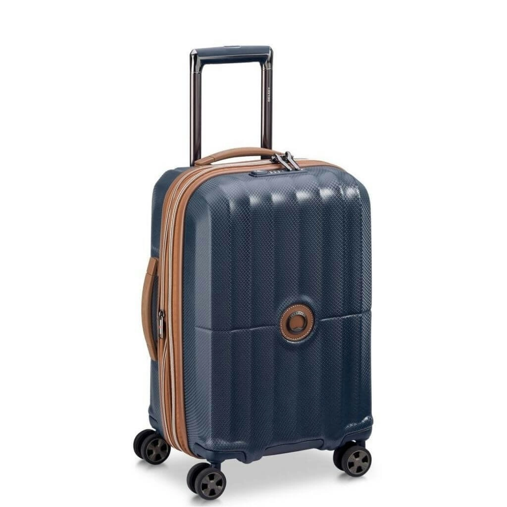 DELSEY St Tropez 55cm Expandable Carry On Luggage - Navy