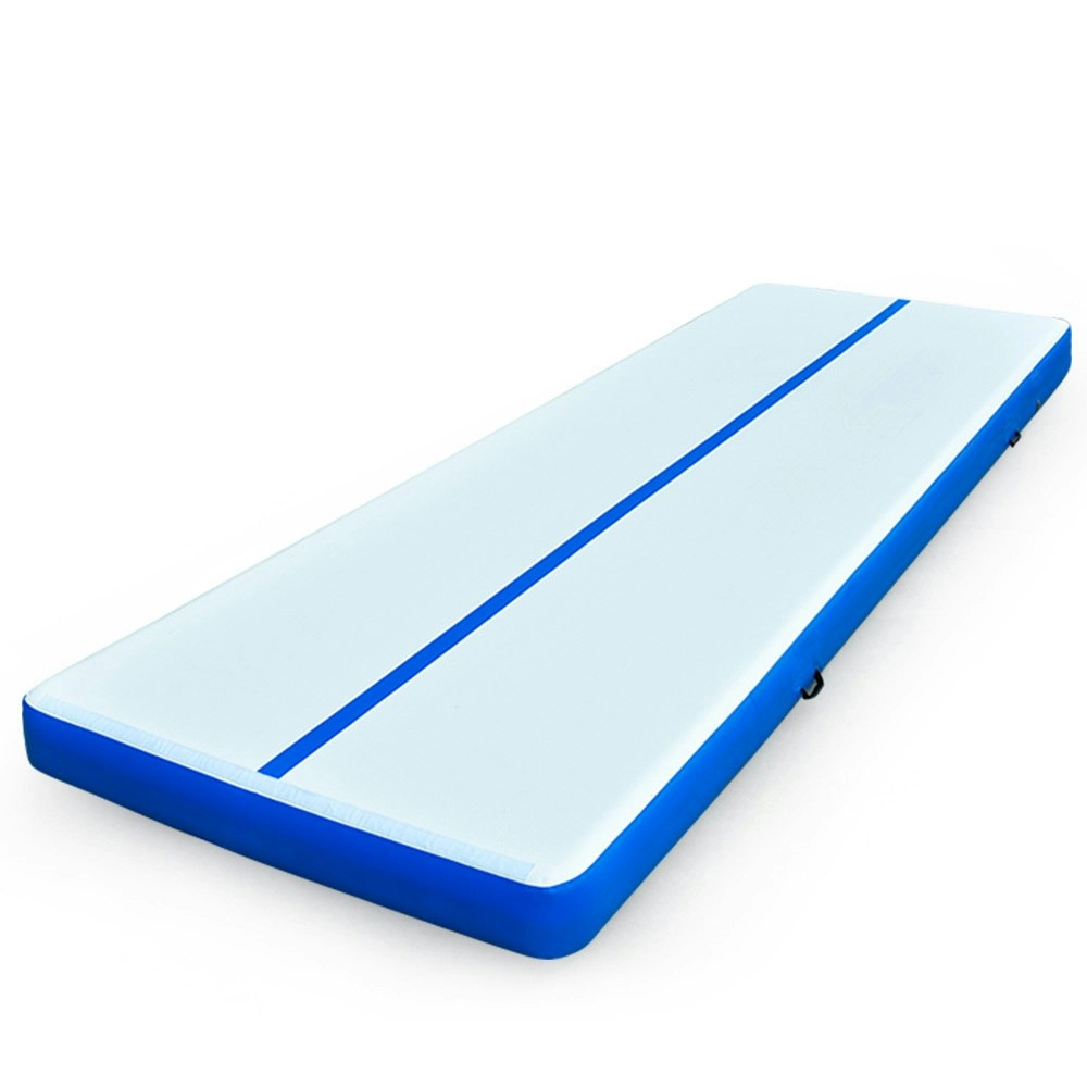 Proflex 800x100x20cm Inflatable Air Track Mat Tumbling Gymnastics, Blue & White (No Pump)