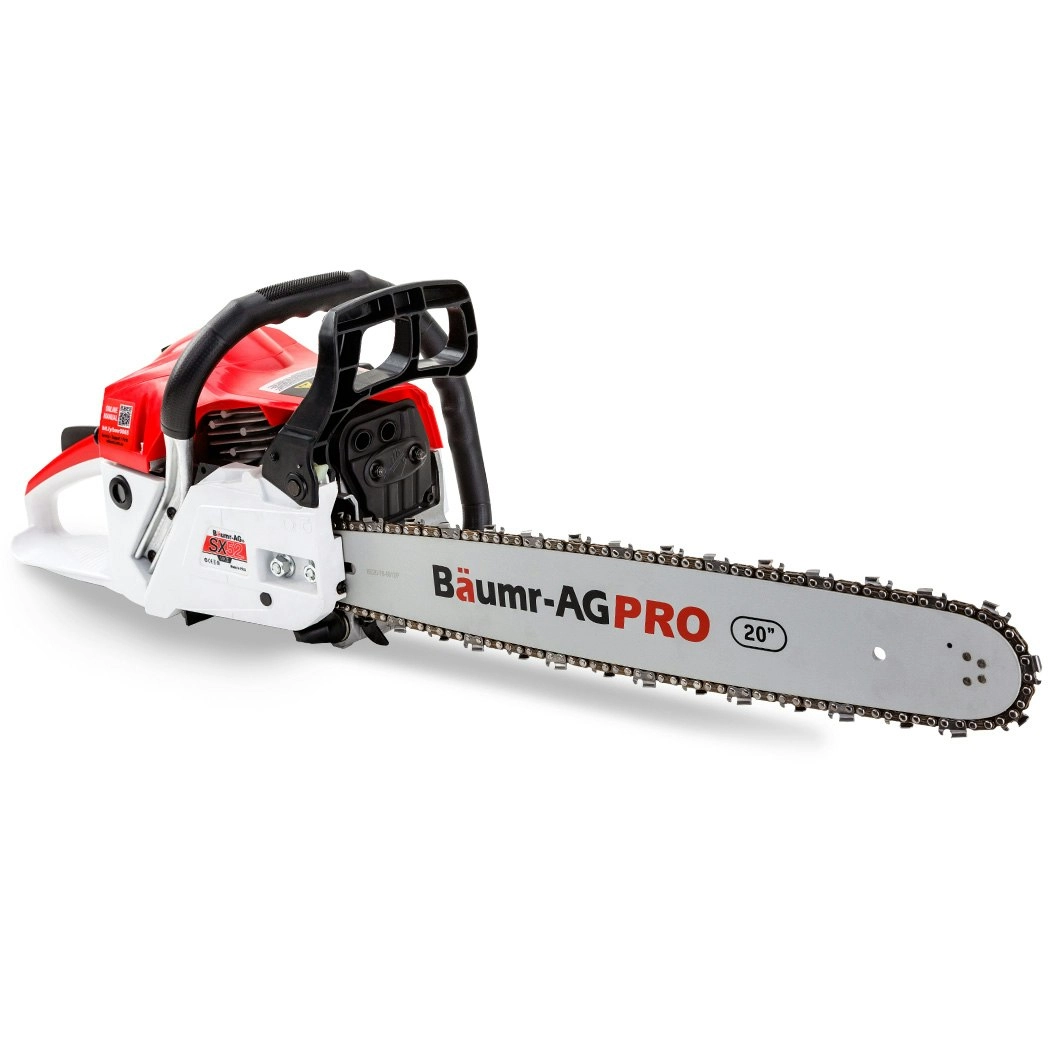 Baumr-AG 52CC Commercial Petrol Chainsaw 20 Inch Bar E-Start Chain Saw Lightweight Design