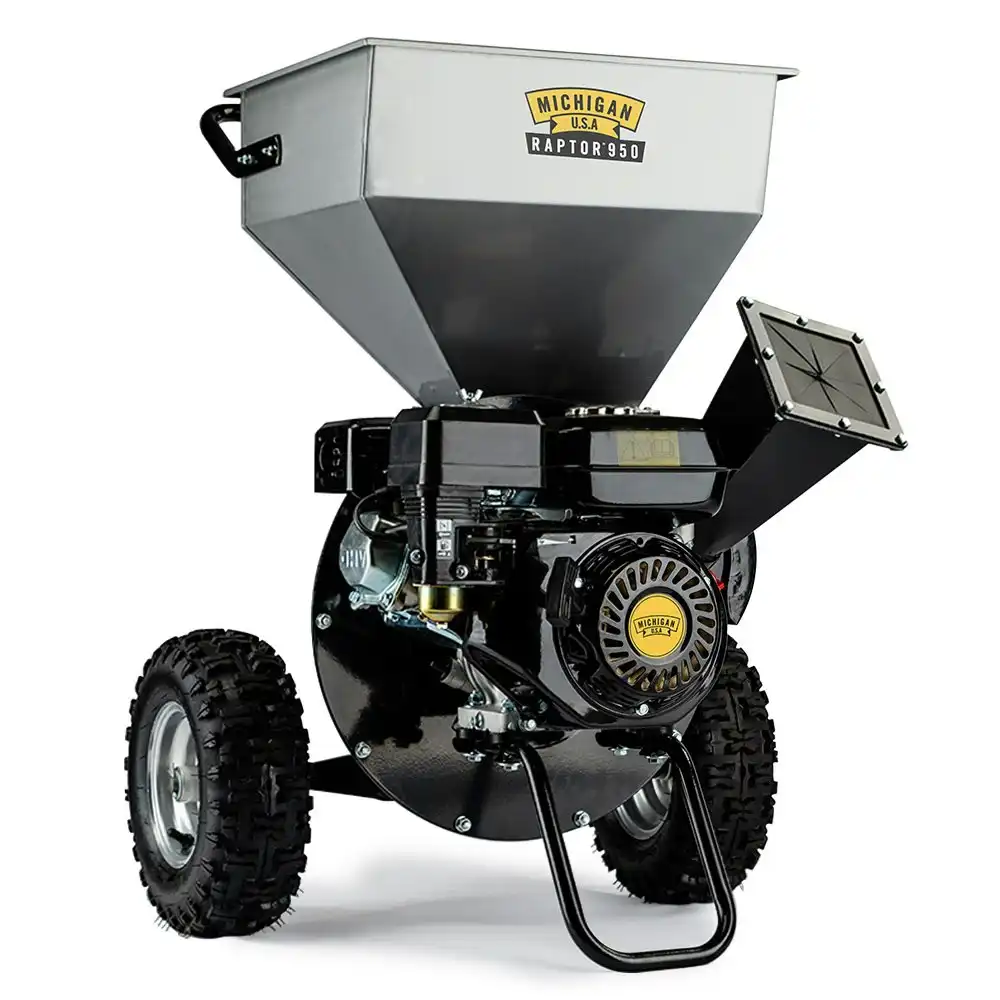 Michigan 6HP 212cc Petrol Wood Chipper Shredder Mulcher