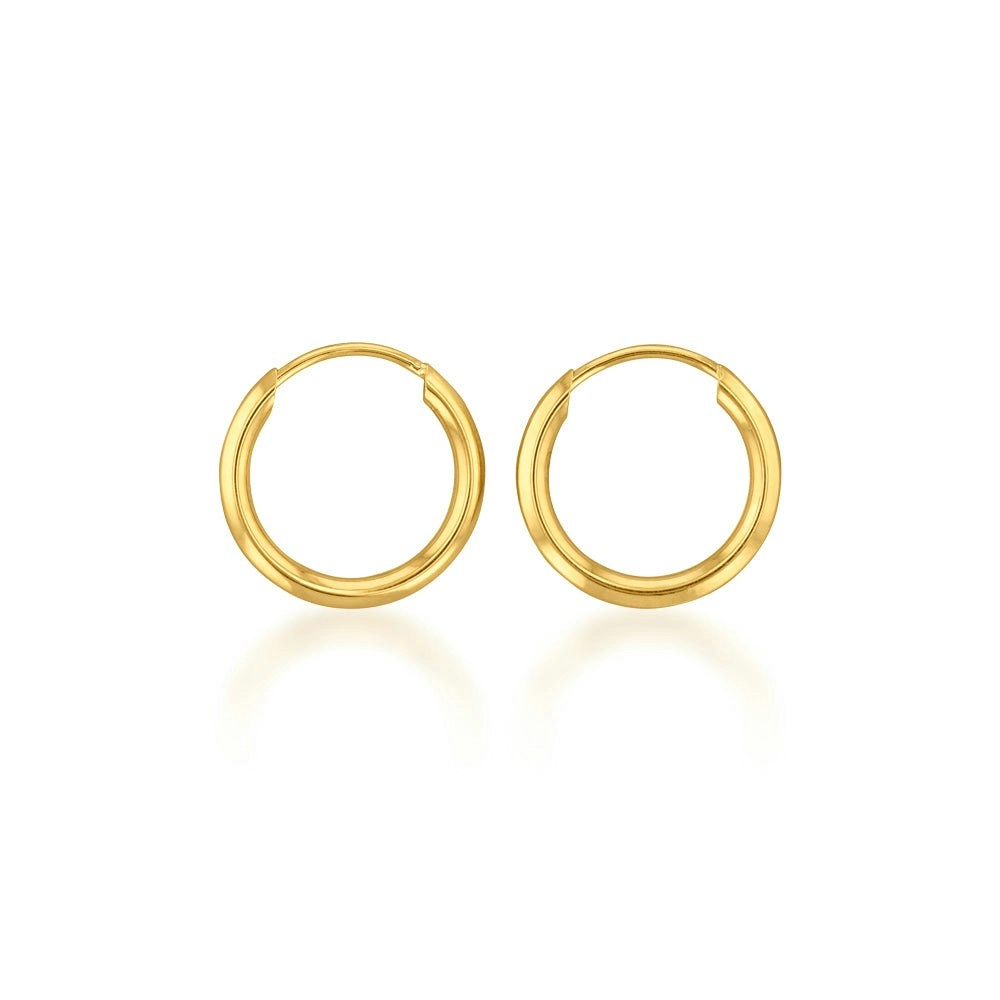 9ct Gold 11mm Plain Sleepers