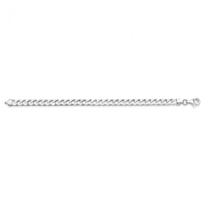 Sterling Silver Square Curb 21cm Bracelet