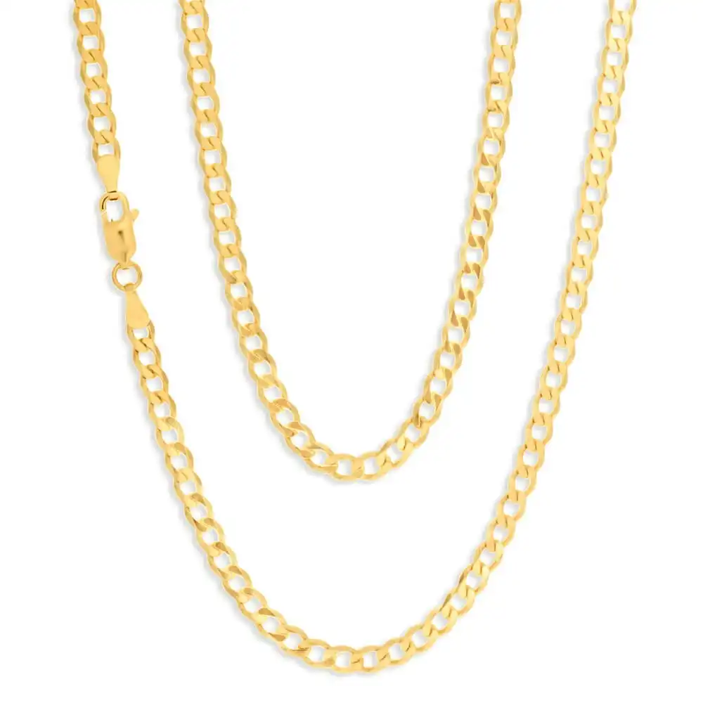 9ct Yellow Gold 55cm  "Cronos" Curb Chain