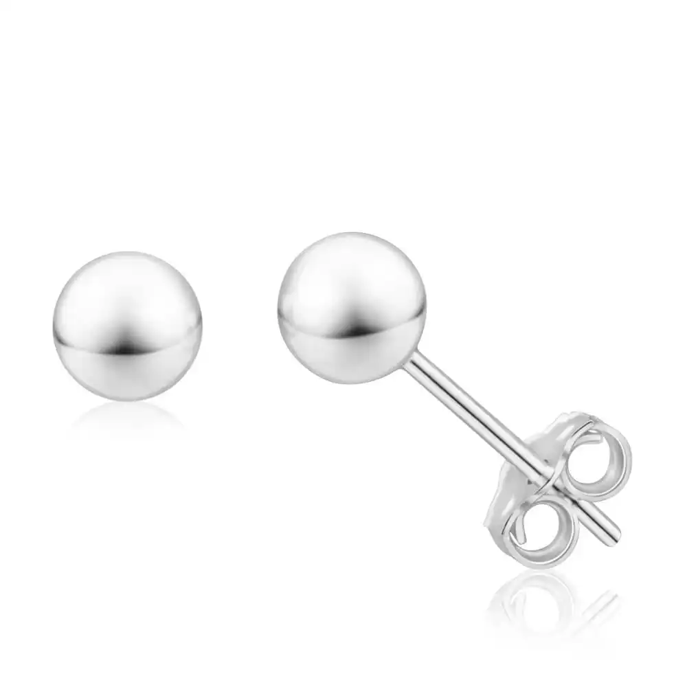 Sterling Silver 5mm Ball Stud Earrings