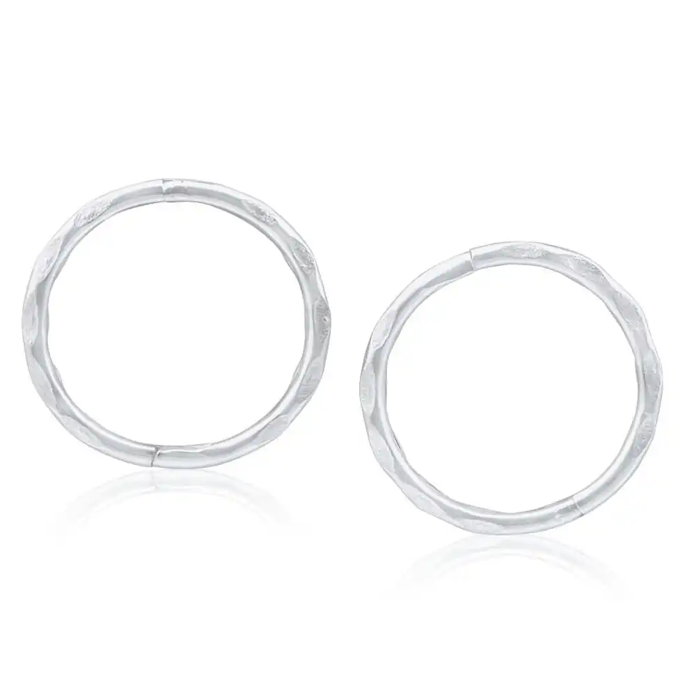 Sterling Silver 10mm Faceted Sleeper Earrings