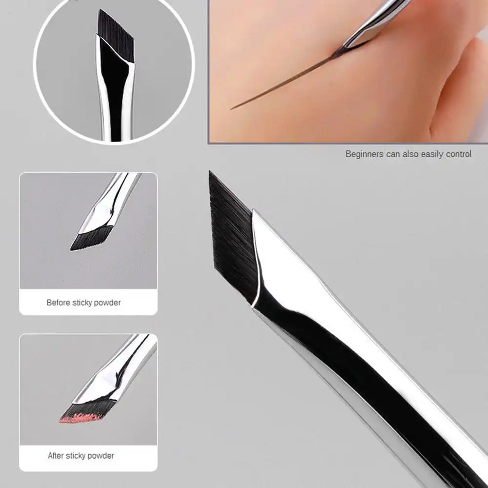 Fine Angled Eyeliner Brush, Ultra thin Precision Eye Liner Makeup