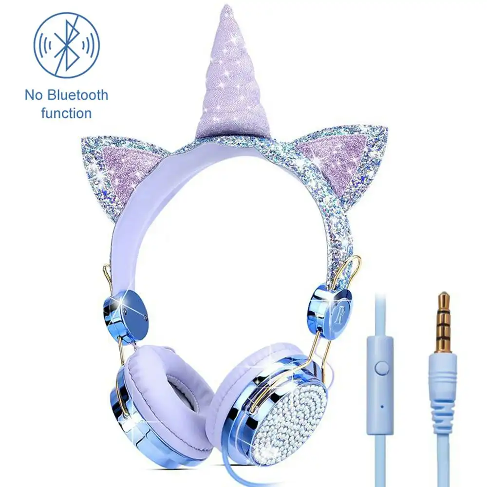 Unicorn Wired Headphones With Microphone 3.5mm Jack for boys and girls
