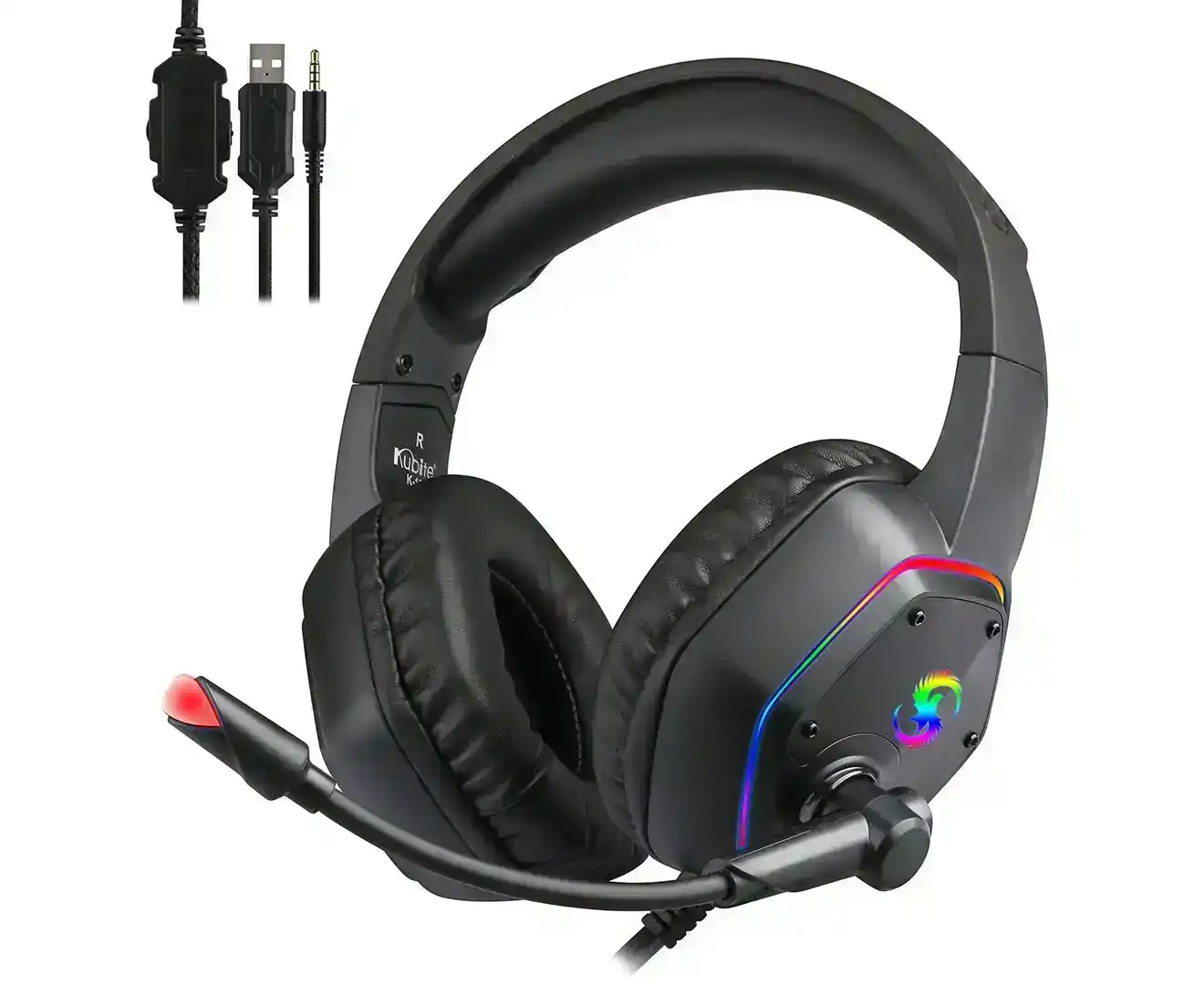 7.1 RGB LED Gaming Headset With HD Mic Noise Canceling For PC PS4 PS5 Xbox