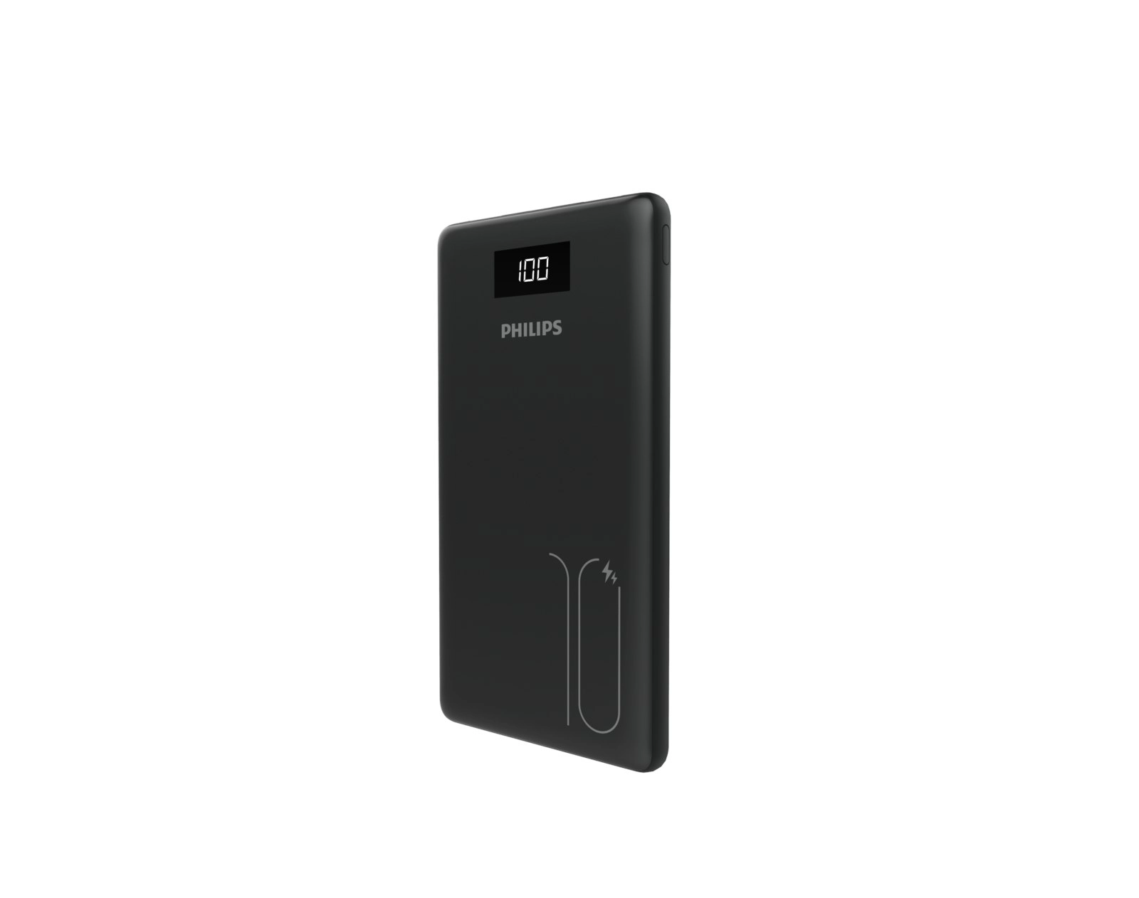 Philips Powerbank 10,000mAh Li-Polymer Type C with PD QC 3.0 with LED screen Black