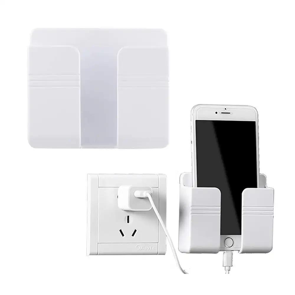 2pcs Phone charging bracket wall-mounted storage box