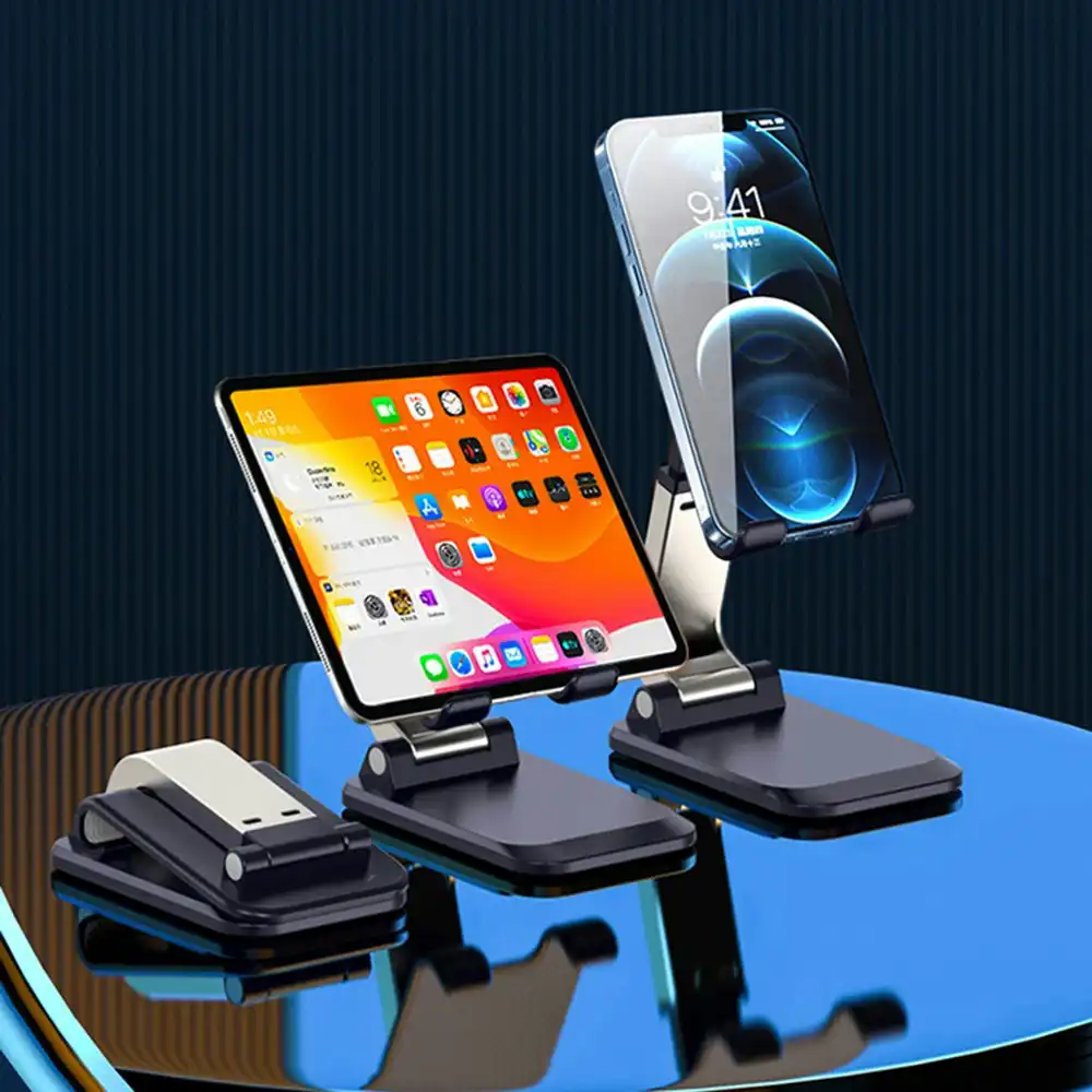 Foldable Mobile Phone Desktop Holder Aluminum Alloy Phone Stand Lazy Bracket