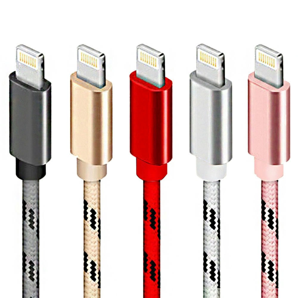 Five Pack of Braided Universal Lightning Cables for iPad or iPhone