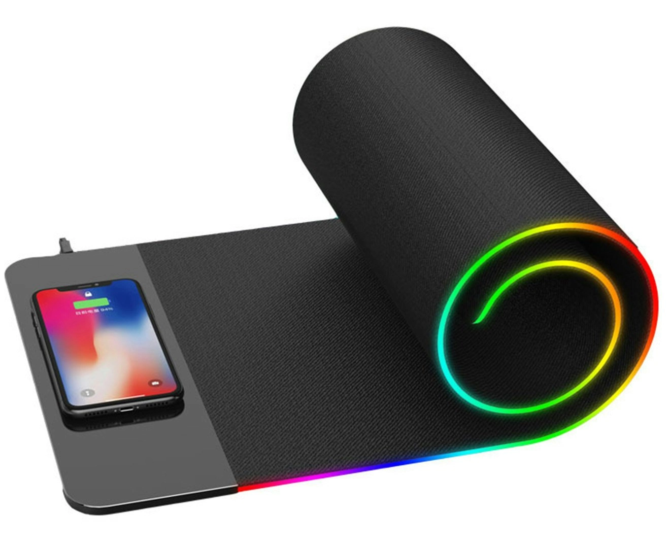 RGB Gaming wireless charging Mouse Pad-Black