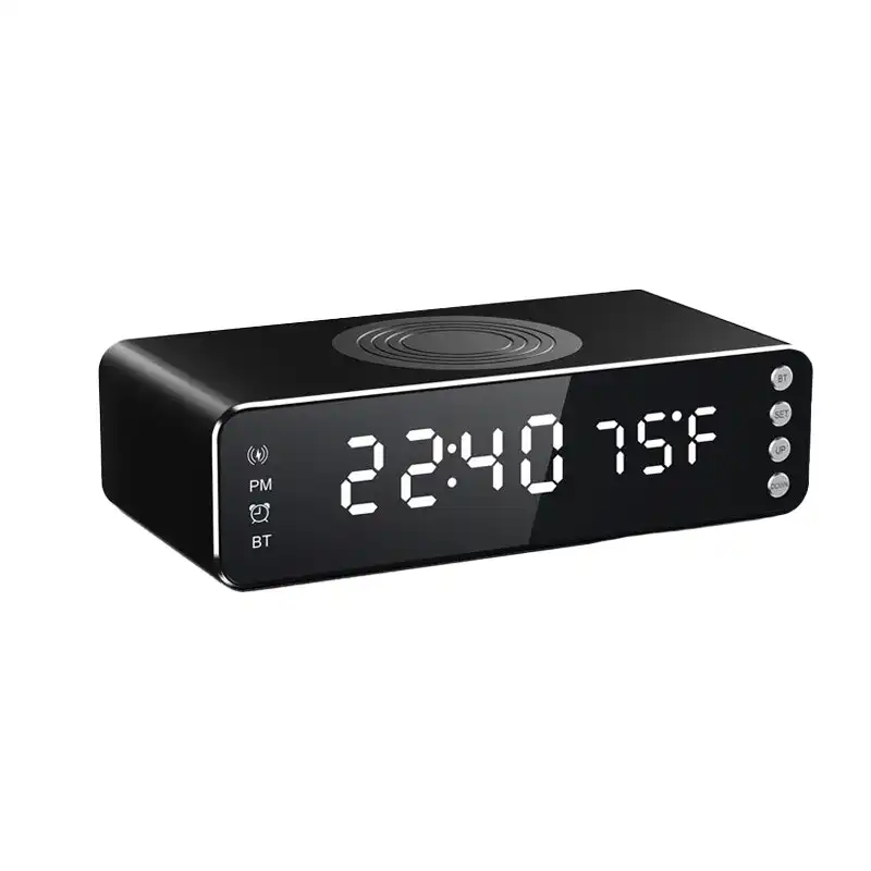 Led clock 15w wireless charging Bluetooth speaker