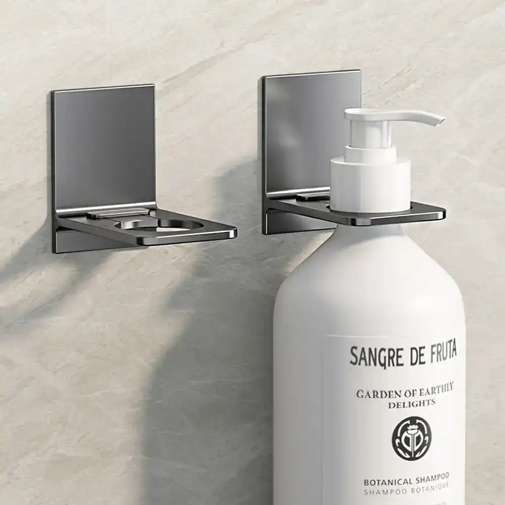 4pcs Adhesive Spray Bottle Holder 6x6cm Wall Hooks Toothpaste Shower Gel  Shampoo