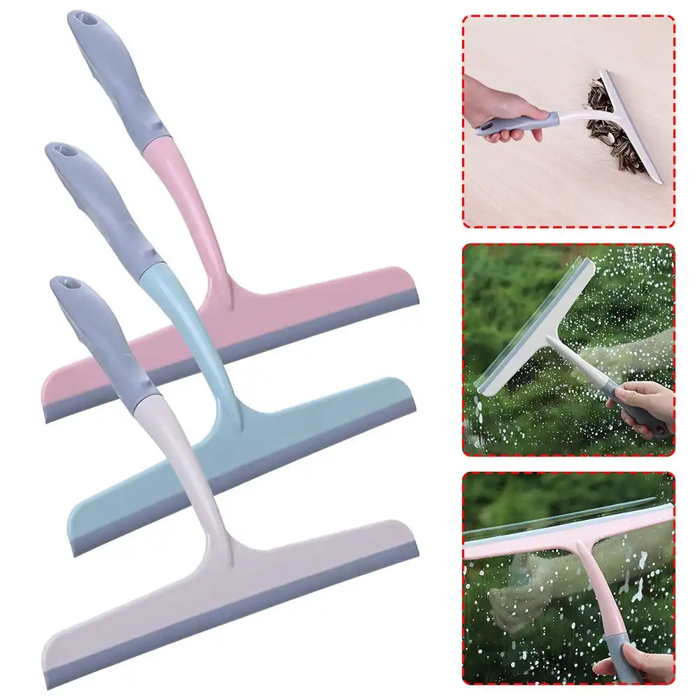 3 pack silicone anti-skid glass wiper cleaner window squeegee shower squeegee