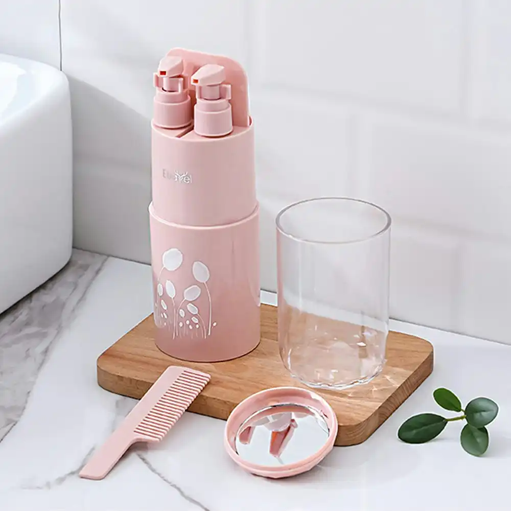 Portable Toothbrush Cup Wash Set Storage Case Travel Wash Cup Set
