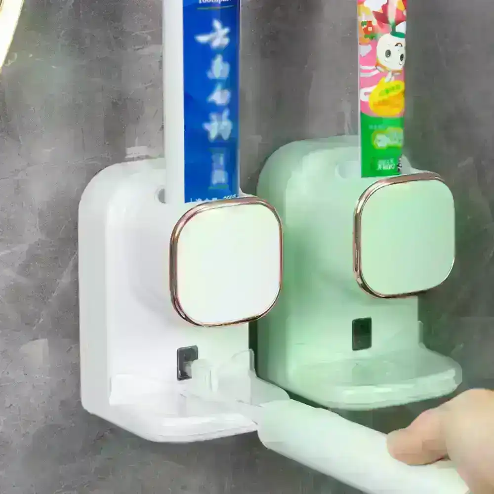 Automatic Toothpaste Dispenser Bathroom Wall-Mounted Holder Toothpaste Squeezer