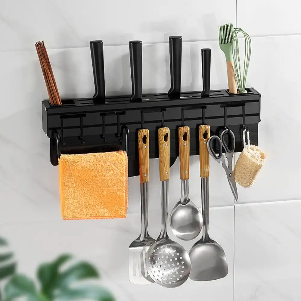 Multi Functional Wall-Mounted Knife Holder Storage Shelf