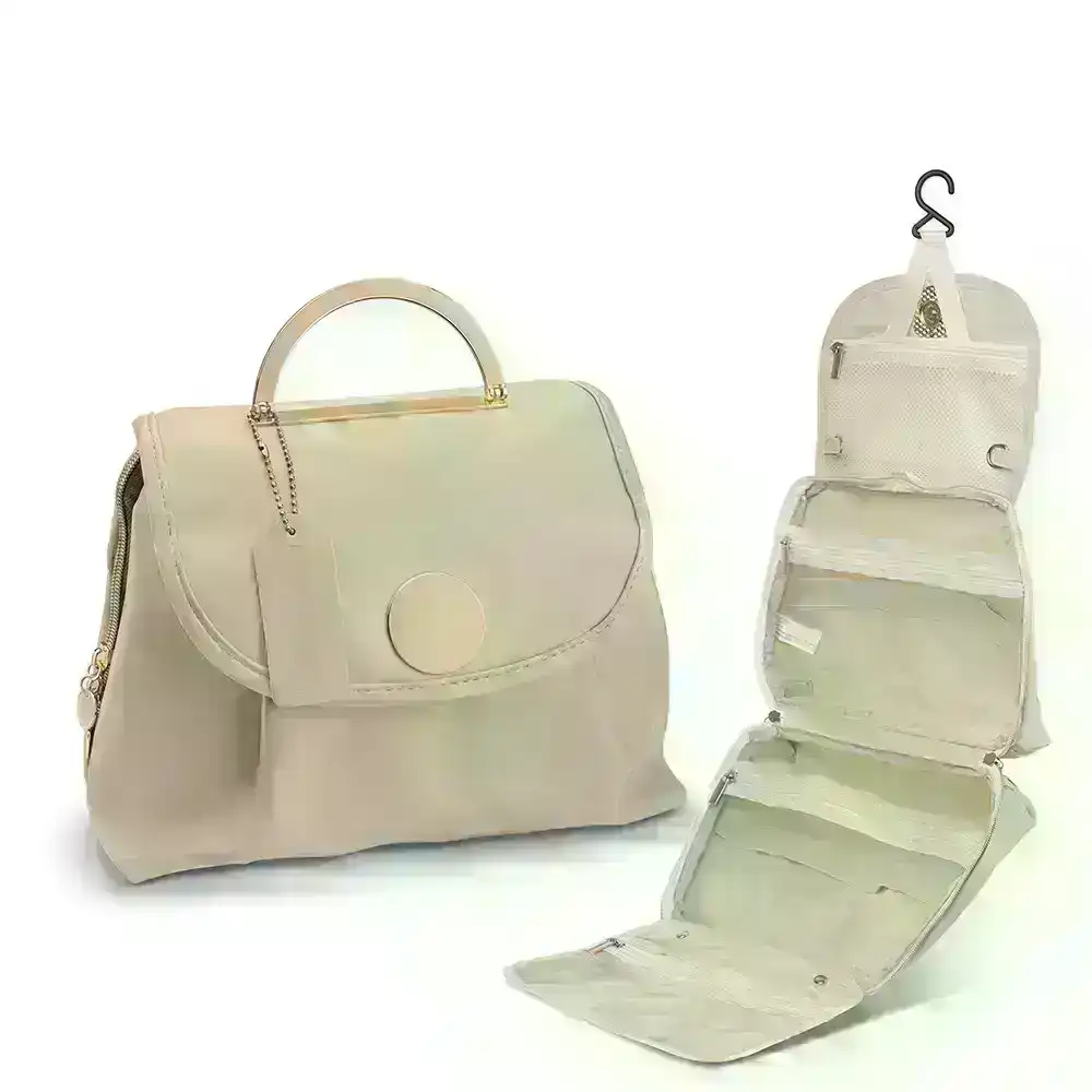 Cosmetic Bag Waterproof Makeup Bag Travel Bag with Hanging Hook Water-Resistant Makeup Bag