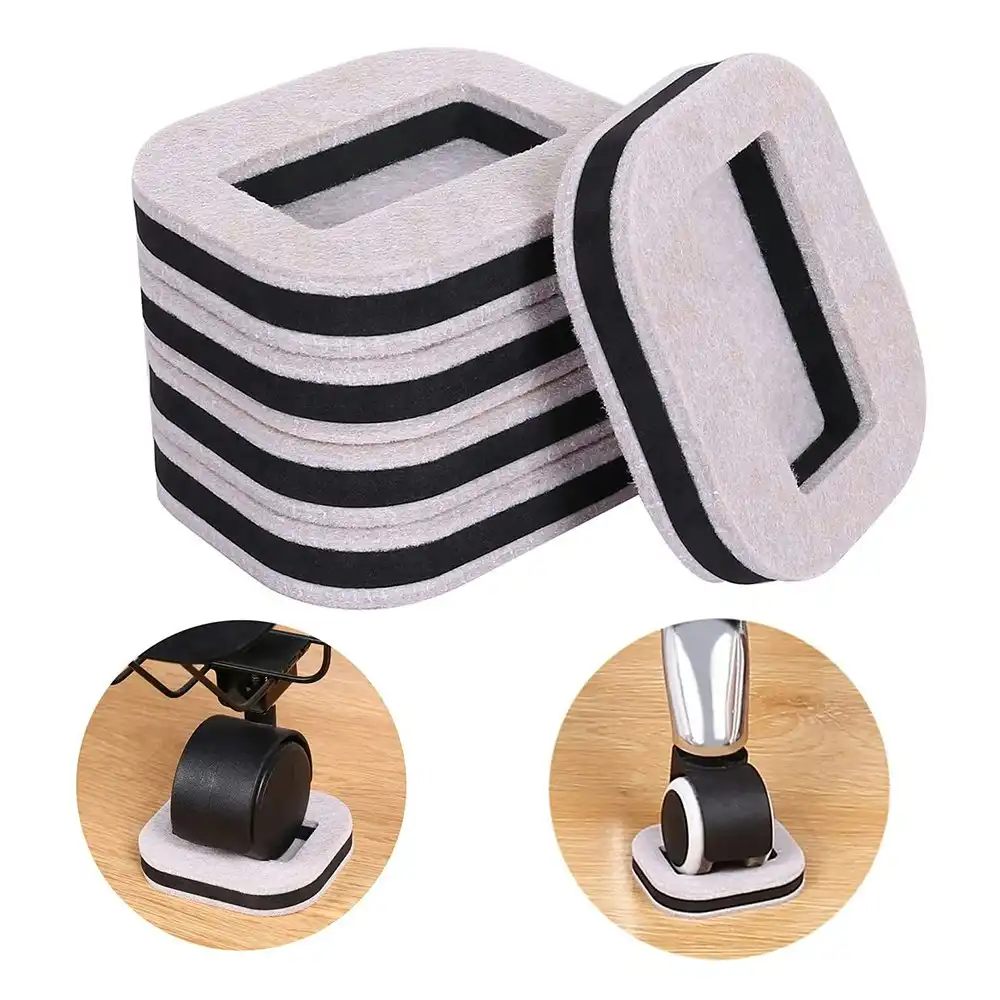 Felt Pads Bottom Furniture Caster Cups Swivel Chair Fixed Holder Card