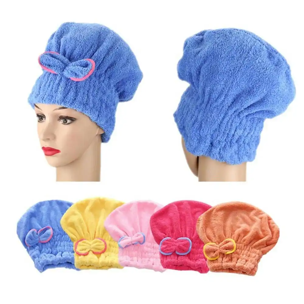 5 Pack Microfibre Quick Hair Drying Bowknot Wrap Towel