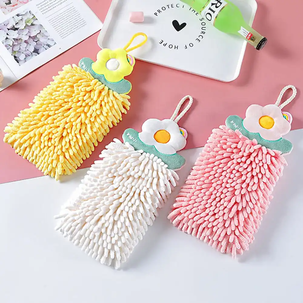 Christmas Hand Towels 4pcs Hand Dry Towel with Hanging Loop Cute