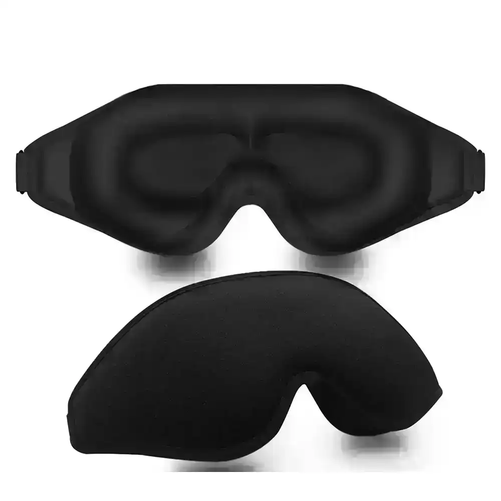 2 Pcs Sleep Mask 3D Deep Contoured Eye Covers for Sleeping With Adjustable  Strap, Deals Global Trade