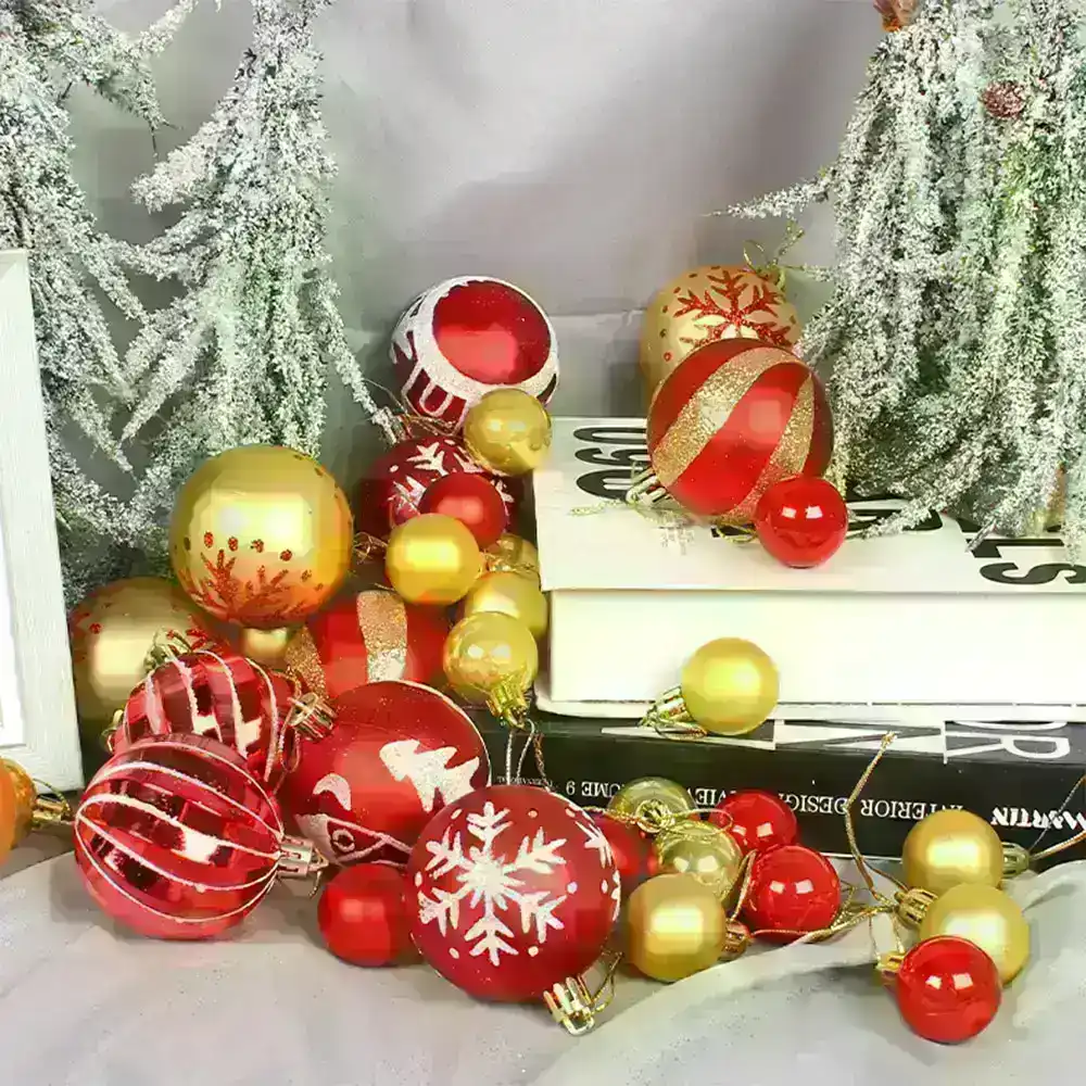 44pcs Christmas Ball Ornaments Christmas Tree Decorations Party Decorations
