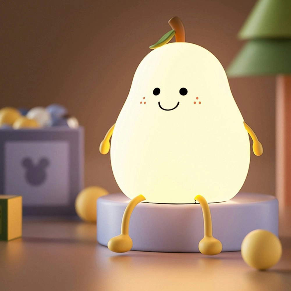 Pear Night Light Silicone Cute Sleeping Night Light