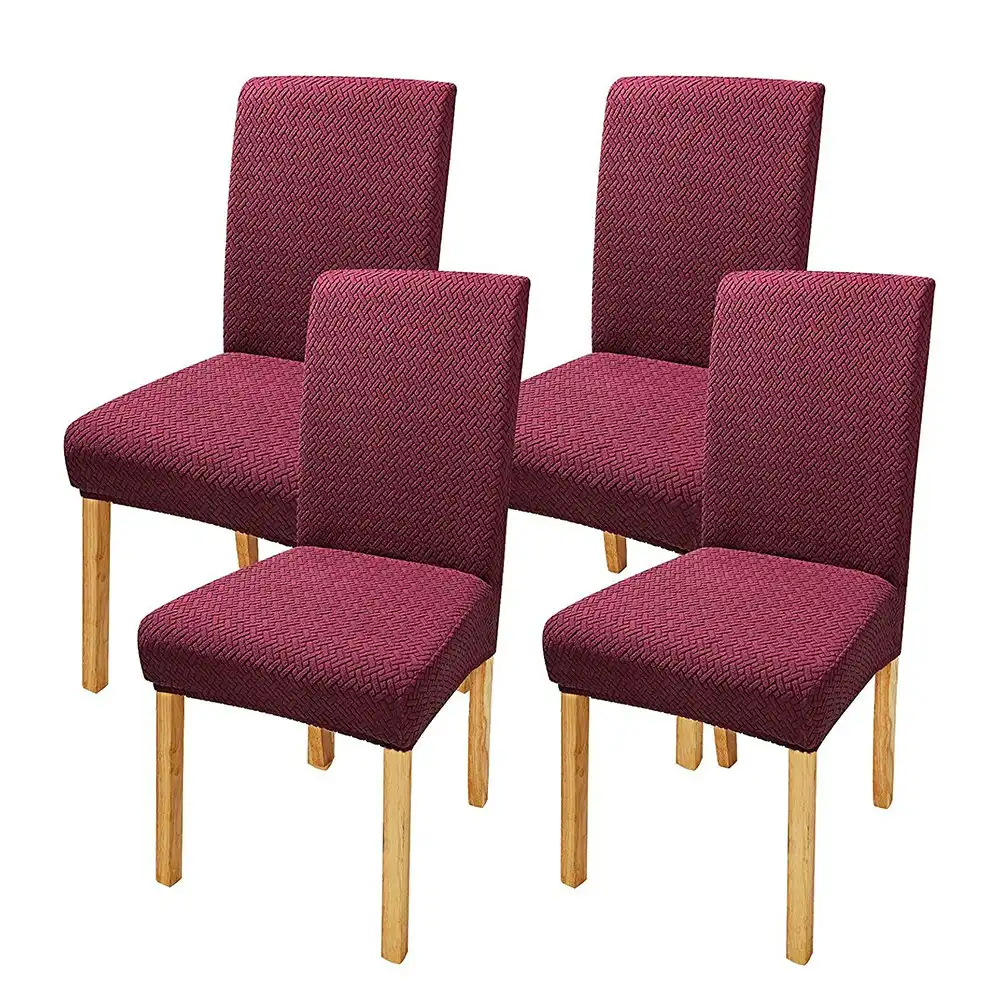 4 Pcs Dining Chair Covers Stretch Spandex Dining Chair Protector Slipcovers