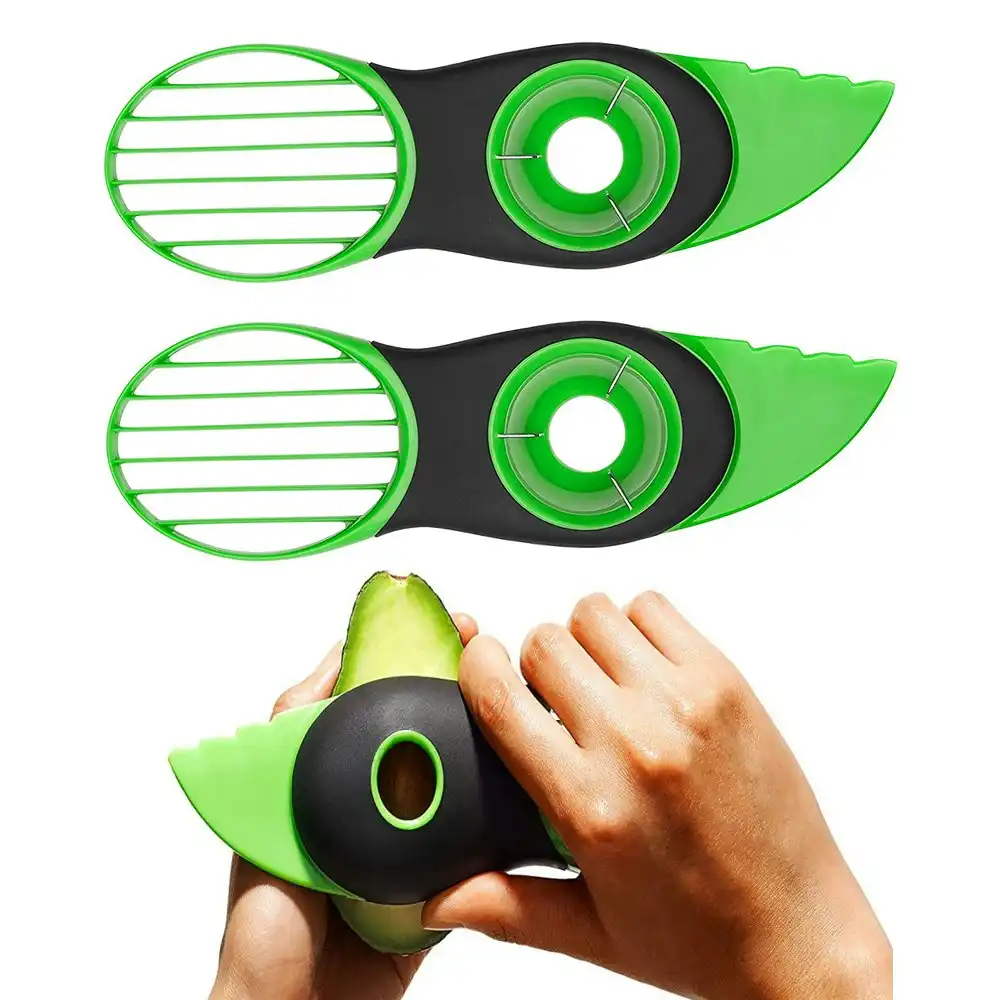 2 Pack 3 in 1 fruit peeler pulp separator-green