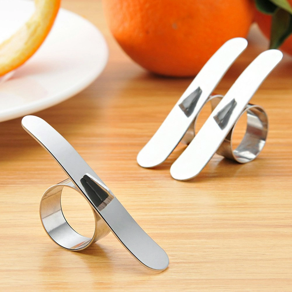 5pcs Stainless steel orange peeler fruit peeler-Sliver