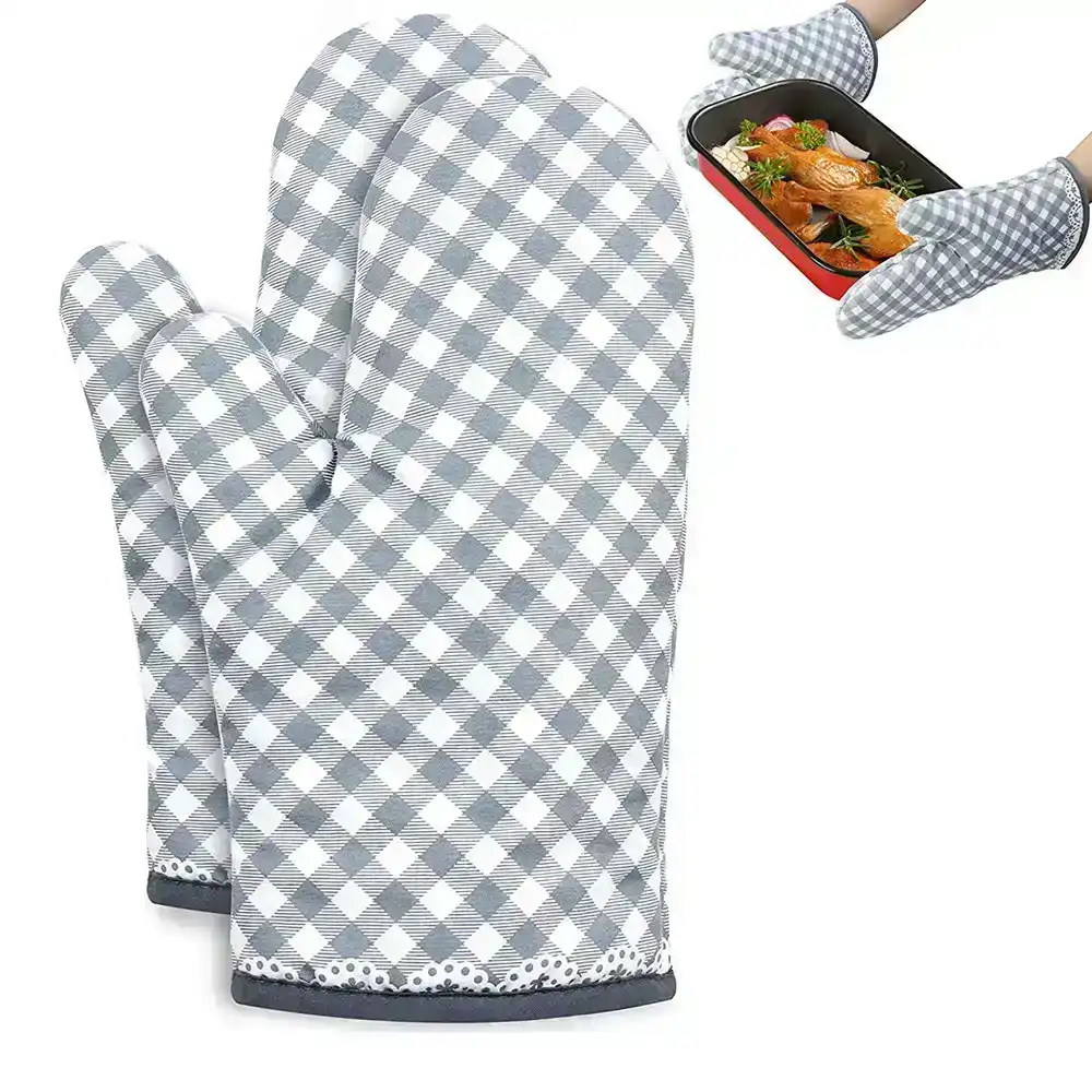 2 Pack Oven Baking Gloves Heat Resistant Oven Mitts for Kitchen Cooking