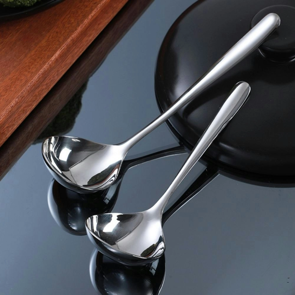 2 Pack Long Handle Soup Spoon Hot Pot Colander Strainer Spoon Tablespoons