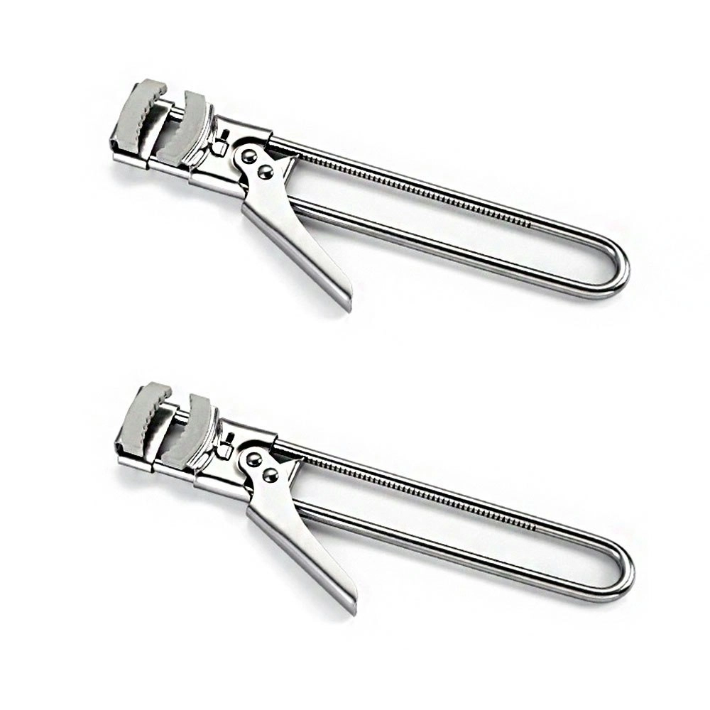 2Pcs Can Opener Adjustable Stainless Steel Non-Slip Manual Jar Bottle Lid Opener