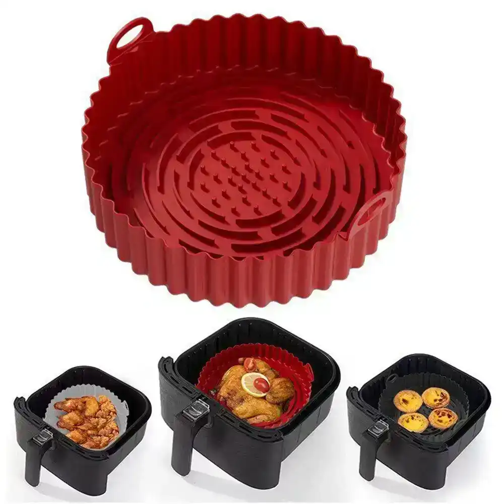 3Pcs Silicone Air Fryer Mat Insulated Tray Mat Baking Tray Oven Baking Mat