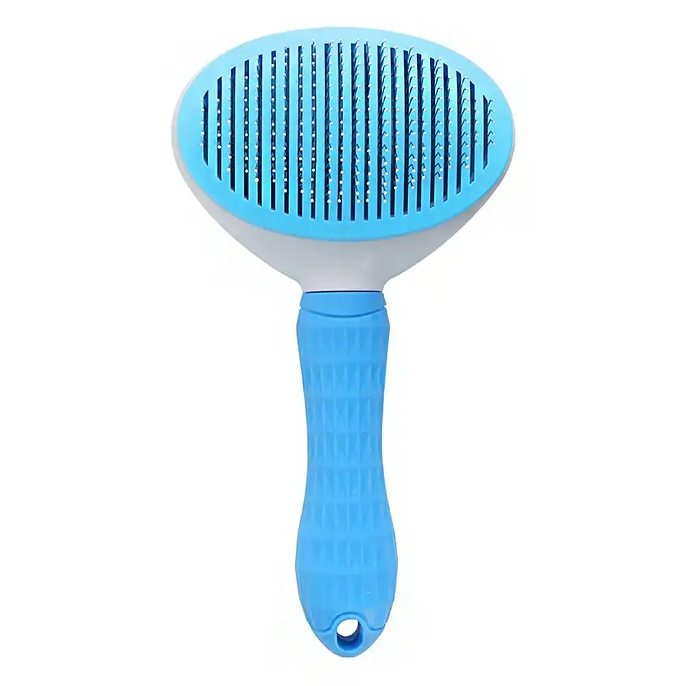 Cat Dog Comb Grooming Brush Stainless Steel Automatic Non-slip Brush