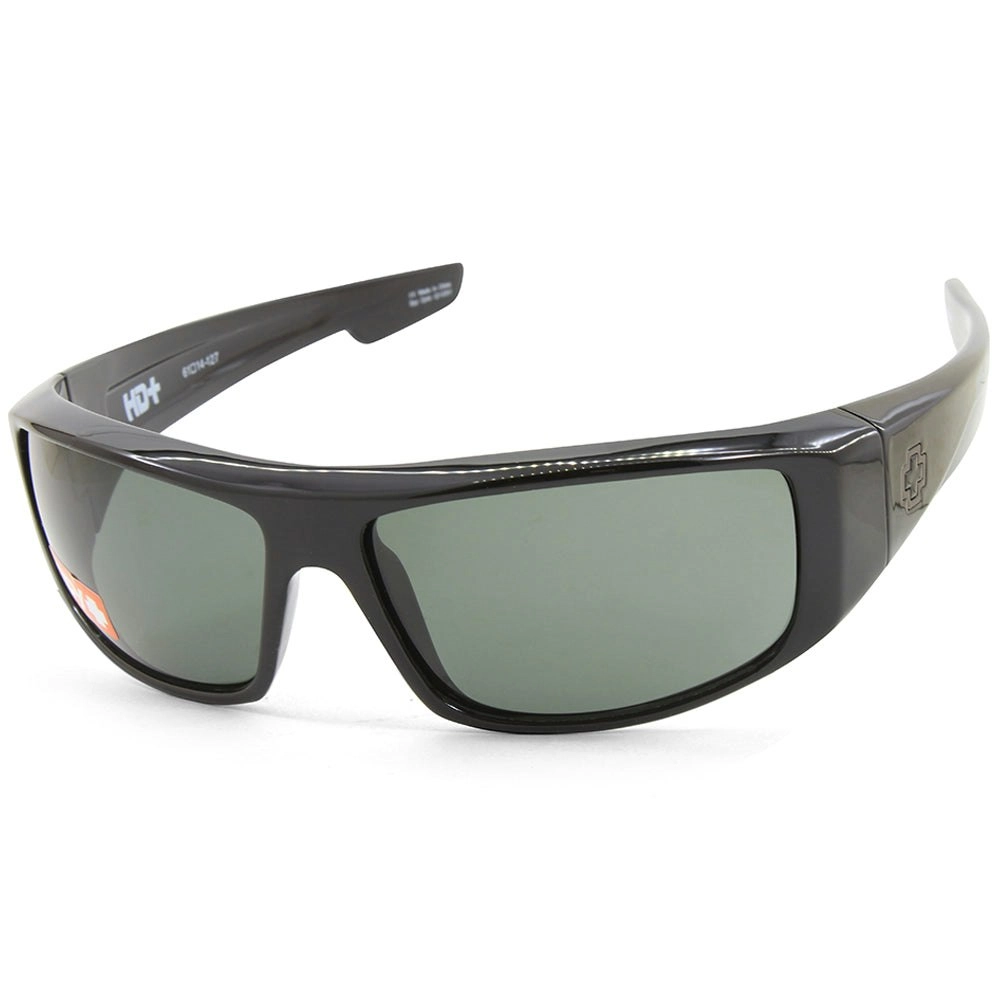 Spy Logan Shiny Black/Happy Grey-Green Men's Sports Sunglasses