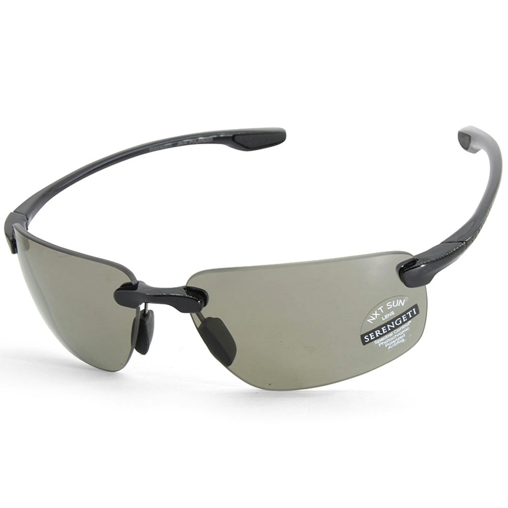 Serengeti Erice Shiny Black/Grey Polarised Photochromatic Unisex Sunglasses 8504