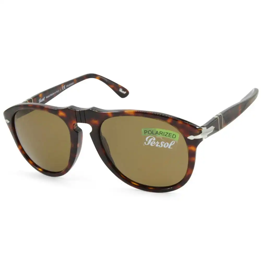 Persol PO0649 24/57 Polished Havana/Brown Polarised Men's Designer Sunglasses