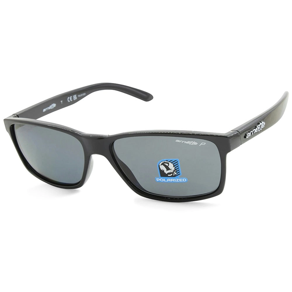 Arnette Slickster Gloss Black/Grey Polarised Men's Sunglasses AN4185 41/81