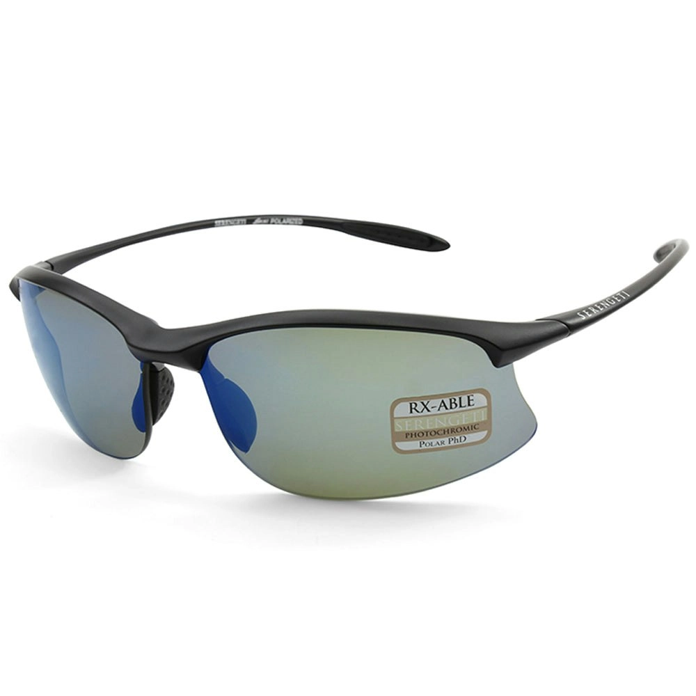 Serengeti Maestrale Satin Black/Blue Mirror Unisex Sports Sunglasses 8696