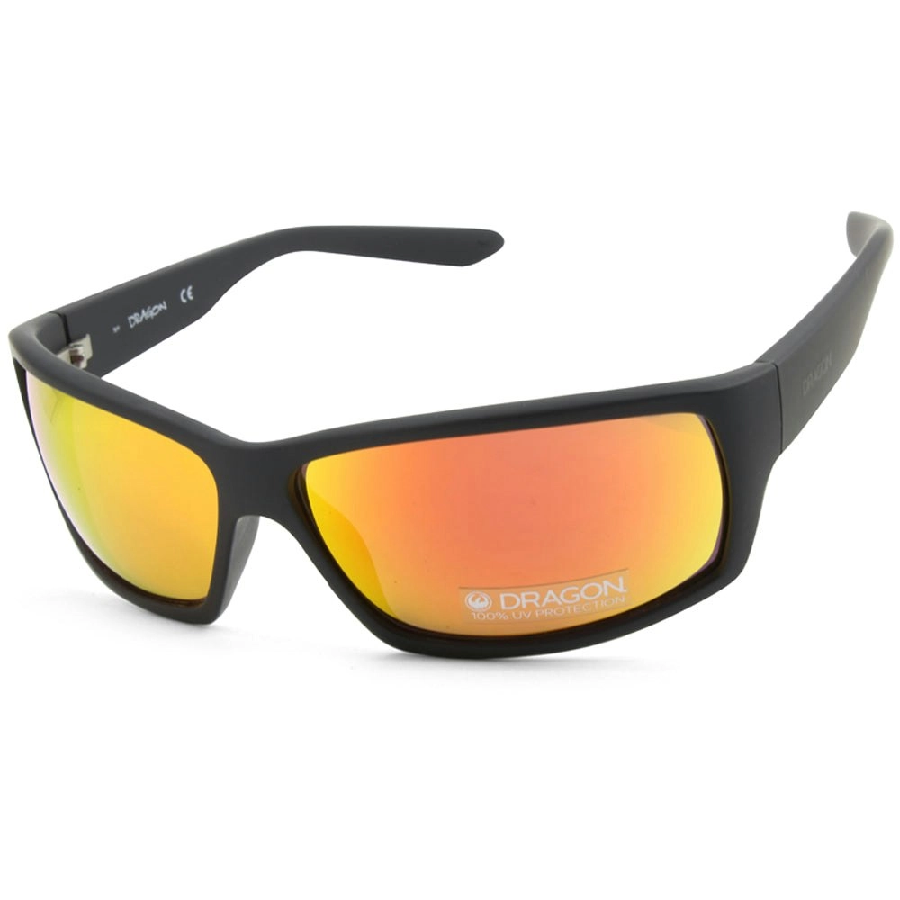 Dragon Ventura XL Ion Matte Black/Orange Ion Unisex Sports Wrap Sunglasses