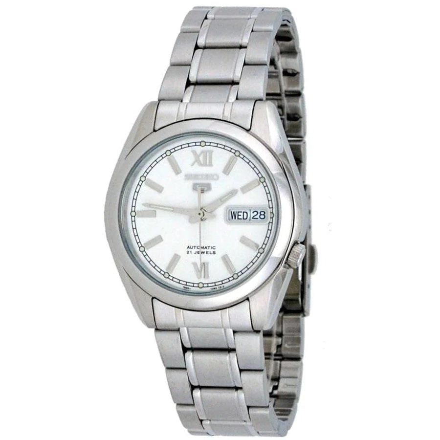 Seiko 5 SNKL15K1 Silver Dial Stainless Steel Men's Automatic Analog Watch